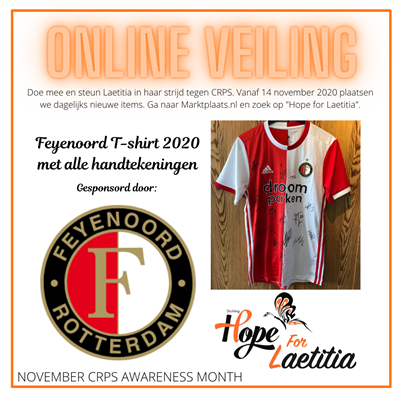 Online veiling: Feyenoord T-shirt met handtekening Online veiling: Feyenoord T-shirt met handtekening