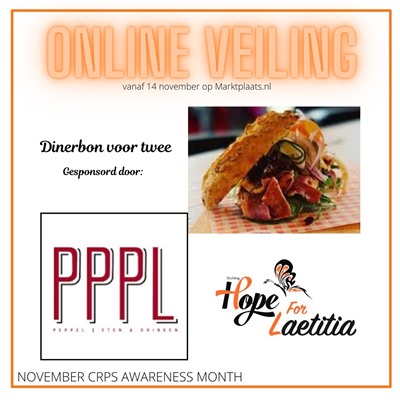 Online veiling: Dinerbon van Peppel eten en drinken Online veiling: Dinerbon van Peppel eten en drinken